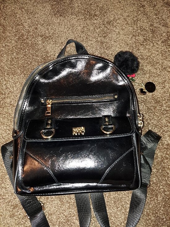 Madden NYC Women\'s Faux Leather Dome Ring Backpack,Purse &Keychain-Key Charm main image 8